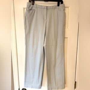 Charter Club Catherine Fit Wide Leg Pants in Light Blue, 10P, EUC
